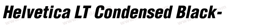 Helvetica LT Condensed Black字体转换